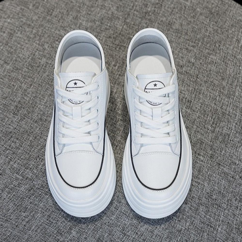 Vulcanized Shoes for Women 2025 Autumn New Interior Height Increasing Sneakers for Womenthick Soled Sponge Cake Casual Shoes