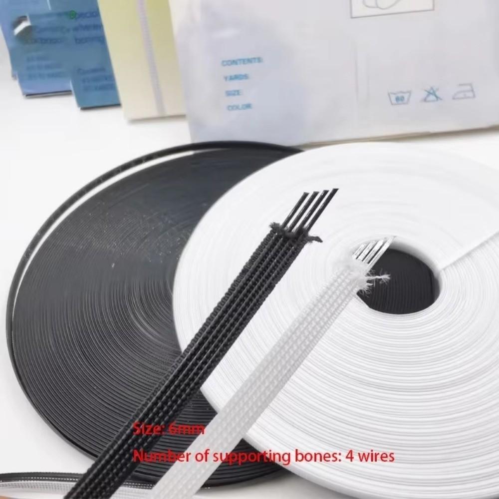 New 1 Roll/40cm Polyester Boning 6-15mm Sew-Through Bone Support Tape Low Density Sewing Accessories Wedding Dress Making