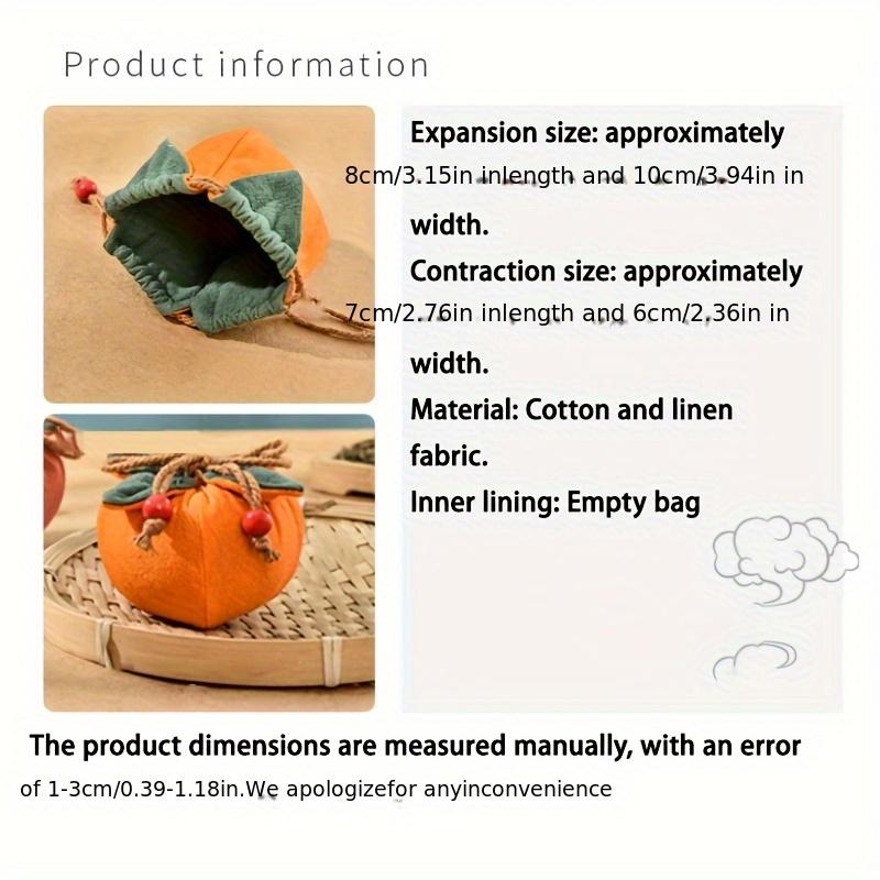 [Lucky Incense Bag] Lucky Charm Incense Bag with Persimmon Pendant | Dragon Boat Festival, Mugwort Filled for Fragrance, Can Be Hung