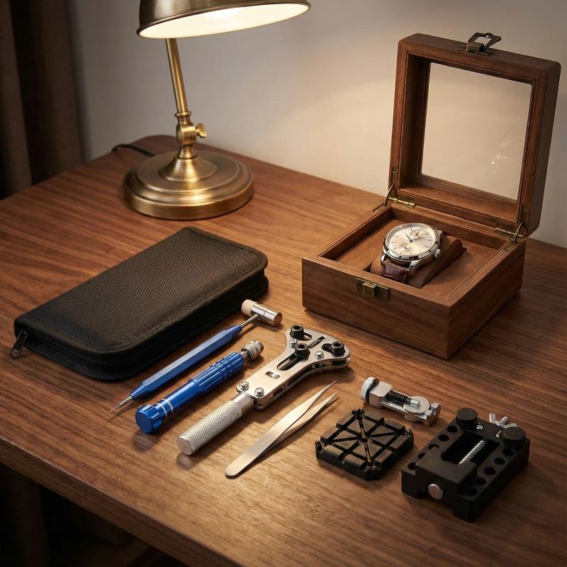 147-Piece Watch Repair Tool Kit for Disassembly and Battery Replacement