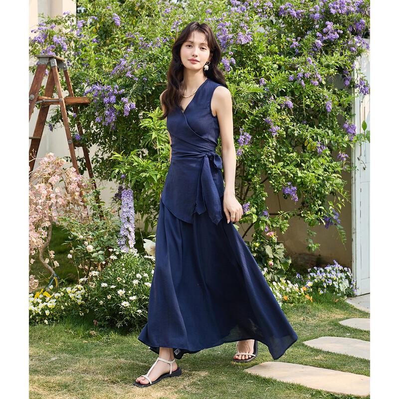 MOKANA Women s Commuter Sleeveless Shirt and Skirt Set M