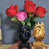 Flower Vase Heart Shape Flower Pot Resin Sculpture Decoration Ornament