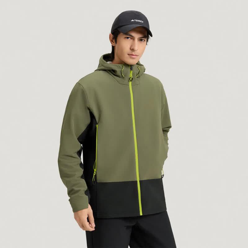 Adidas Men s Color-block Hooded Outdoor Sports Jacket KQ5550 XL