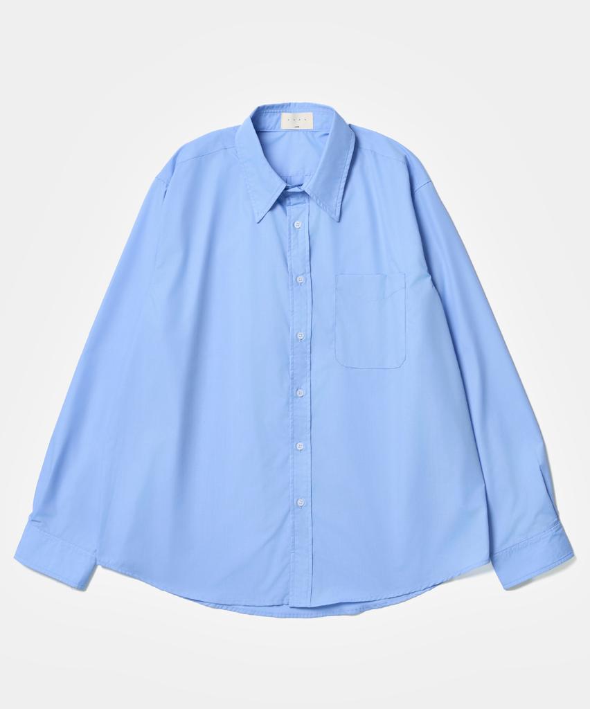 ANDAGAIN Comfort Silky Shirt (Sky Blue