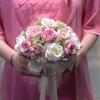 Realistic Multicolor Rose Bouquet Romantics Bridesmaids Flower Arrangement for Wedding Ceremony