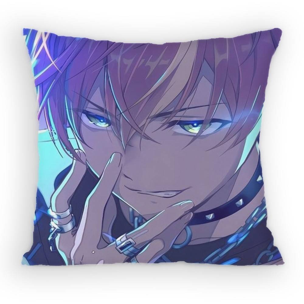Project Sekai Anime Shinonome Akito Pillow Case Anti-Dustmite Pillowcase Invisible Zipper Silky Short Plush Sofa Cushion Cover