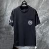 8555 CHROME HEARTS 2026 Summer New High Quality Cotton Round Neck Loose Large Size Men's and Women's T-shirt Couple T-shirt