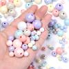 30-100pcs Macaroon Color Acrylic Beads Mixed Color Round Loose Spacer Beads For Jewelry Making DIY Bracelet Necklace Accessories