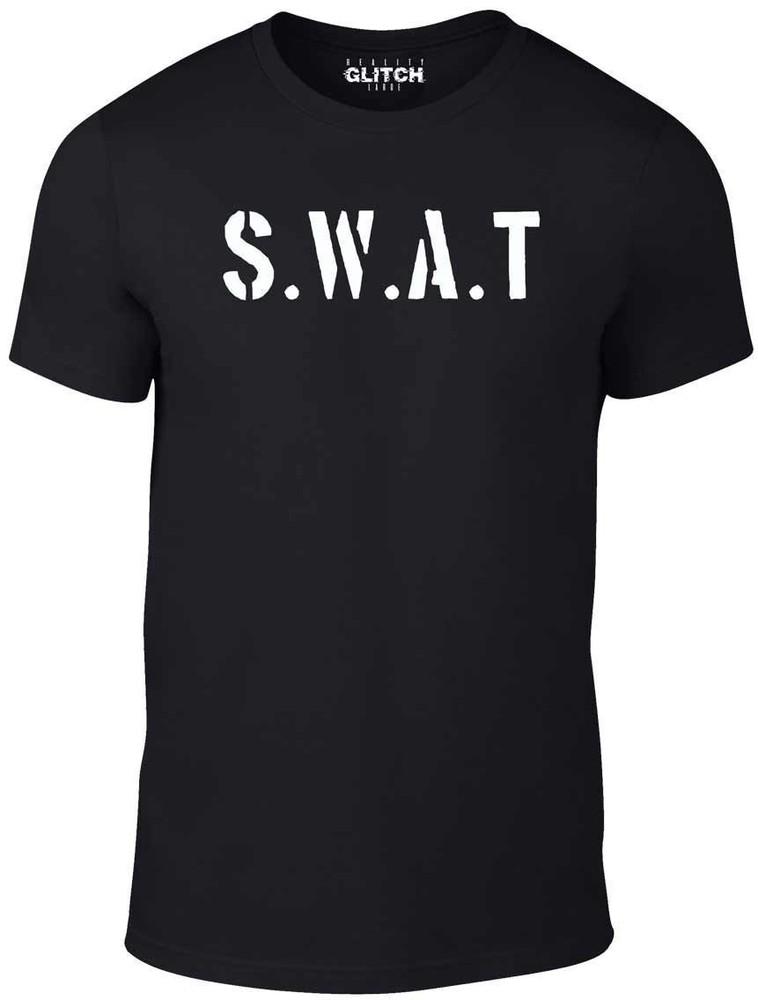 

SWAT Men s T-Shirt - DRAMA DVD GIFT POLICE OUTFIT FANCY DRESS UNIFORM TEAM FUN 4XL