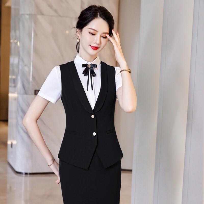 Tluoman Women's Formal Vest & Skirt Uniform Set