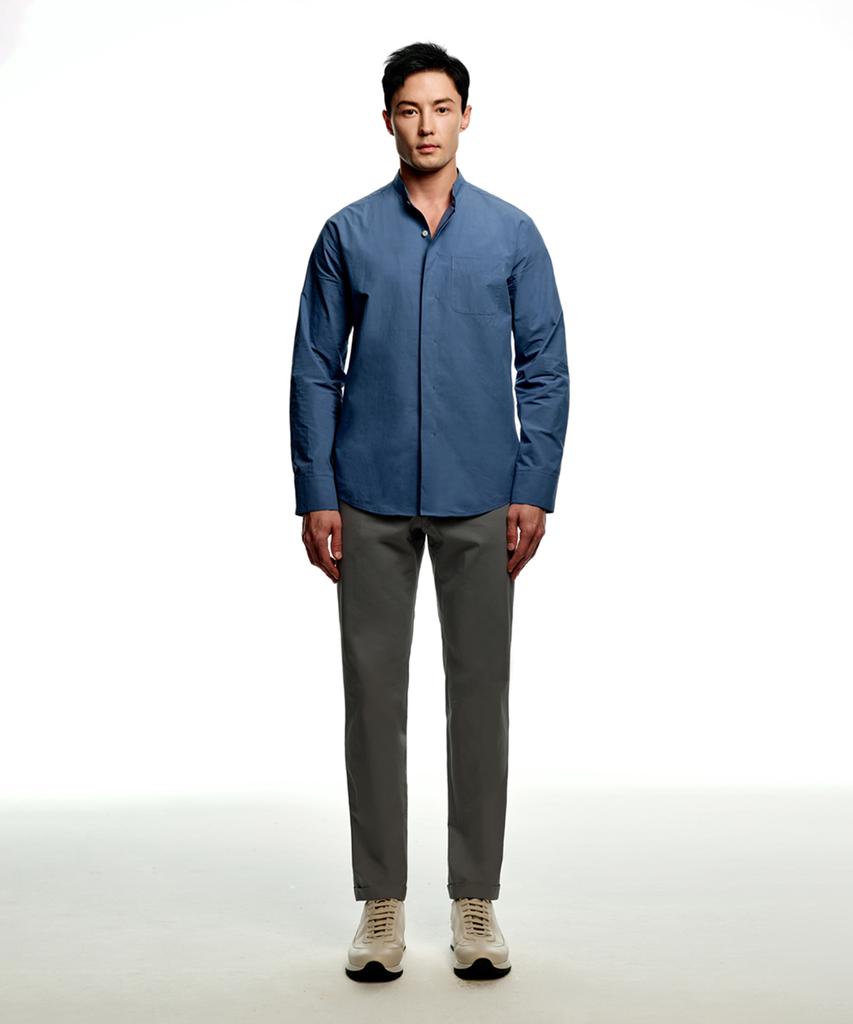 SOLEW Bio-Washed Tapered Chino Pants_Charcoal
