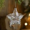 Glitter Finish Hanging Ball Decor Crystal Glass Christmas Tree Decorations  Home Festive Decoration