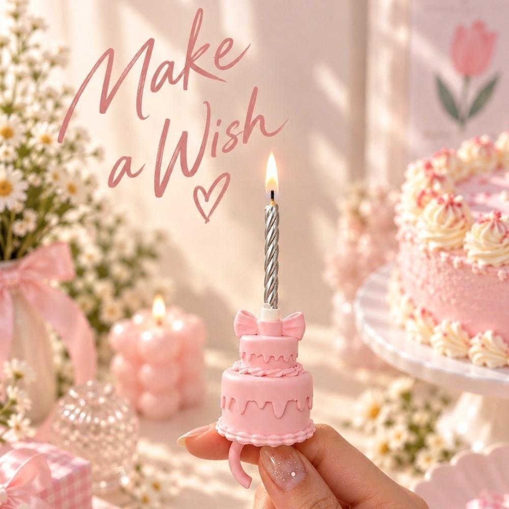 Romantic Birthday Cake Ring Candle Holder Plastic Cake Candelabra Party Favor