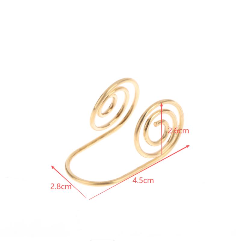Adjustable Metal Palm Ring Portable Jewelry Accessories Spiral Palm Ring Handmade Reiki Energy Spiral Hand Ring Gift