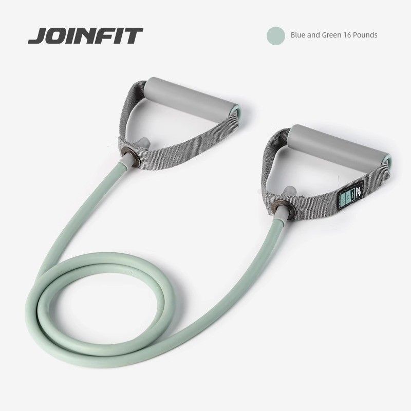 

Joinfit One-Strap Handle Elastic String Fitness Lifting Core Grip Multifunctional Yoga Stretch Belt 16 pounds Isatis Blue Green