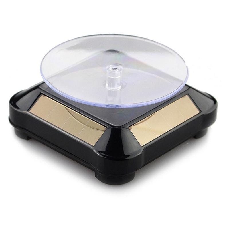 

Вращающийся на 360 градусов солнечный дисплейный стенд для ювелирных изделий, душевая организация, держатель для торгового центра, часы, телефон, кронштейны для показа чёрный