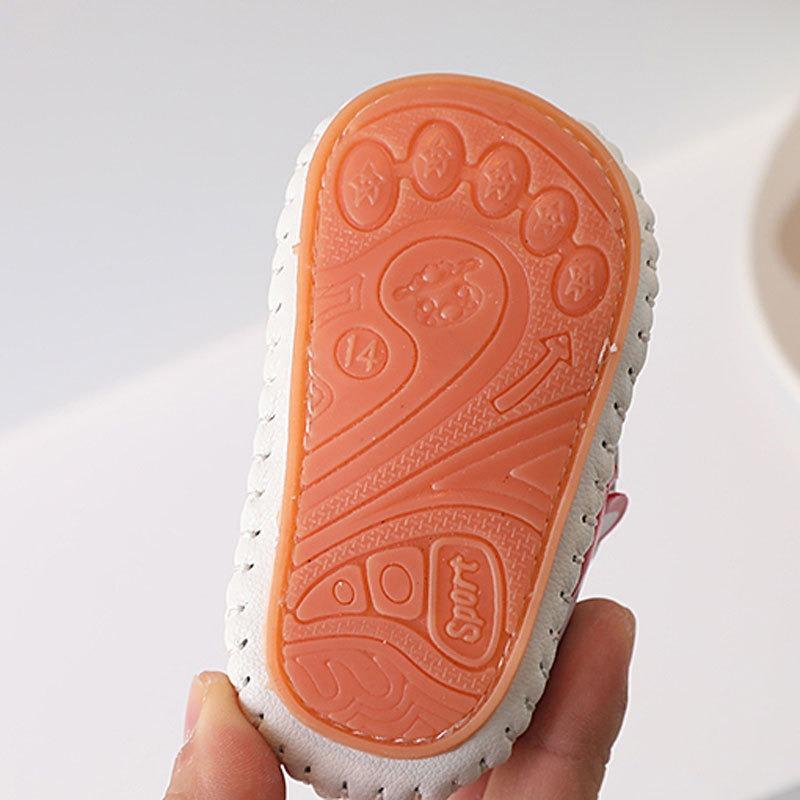 Infant Soft-Sole First Walkers New Season Baby Shoes for 0-18 Months, Trendy Cartoon Style Unisex Toddler Sneakers