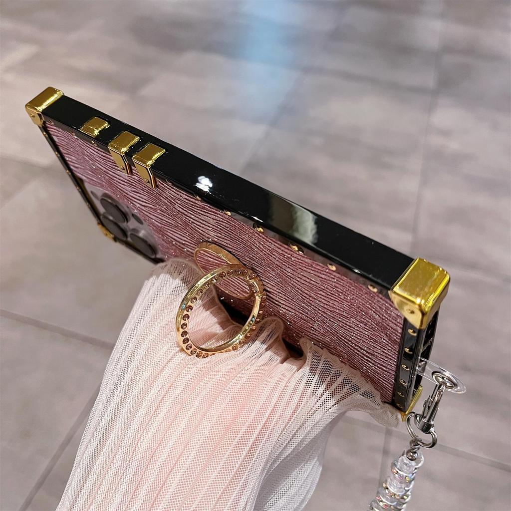 Glitzerständer für Apple 17 Pro Max & iPhone 16/15 Silikonhülle mit Armband