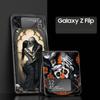 Hard PC Phone Case For Samsung Galaxy Z Flip 7 6 5 4 Black Cover For Galaxy Z Flip 3 Foldable Shockproof Skeleton Love Skull Bag