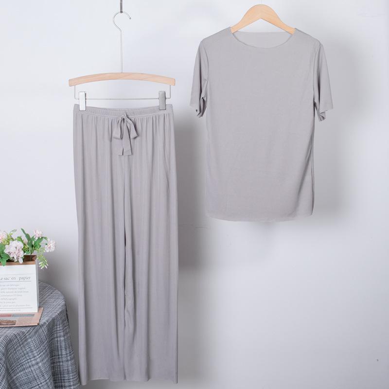 Set casual de vară pentru femei, din două piese largi, pentru acasă