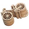10pcs Wooden Bike Cutout Veneers Slices DIY Crafting Ornament Theme Wedd X3UC
