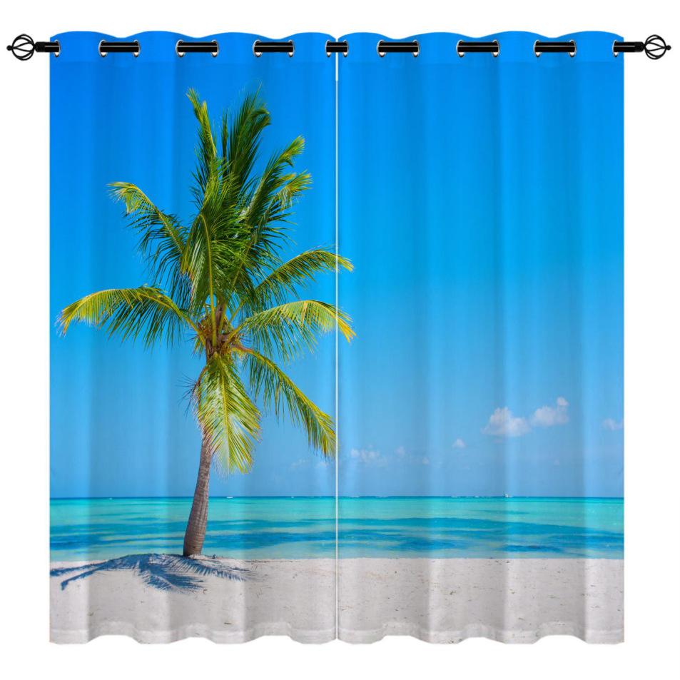 

Curtains, Beach Curtains, Landscape Series, Digital Printing, High-Density Shading Can Be Determined 140*100