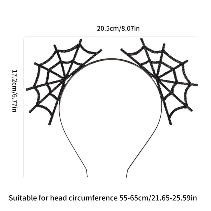 Punk Halloween Headband Stage Props Spiderweb Hairband Festival Party Headdress