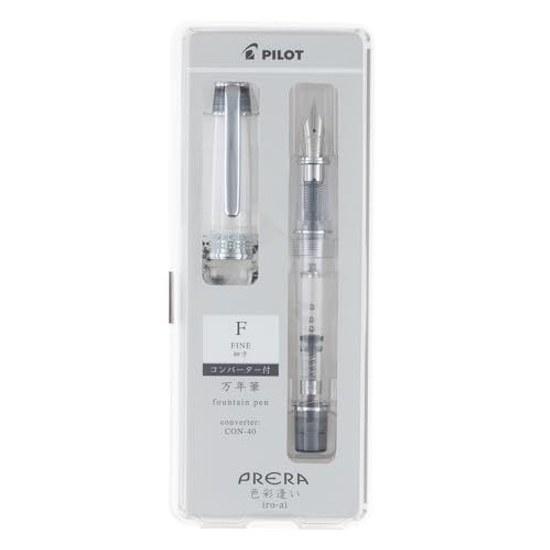 PILOT Fountain Pen Prela PRERA Colorful Encounter F Fine Transparent Black PFPR1TBF