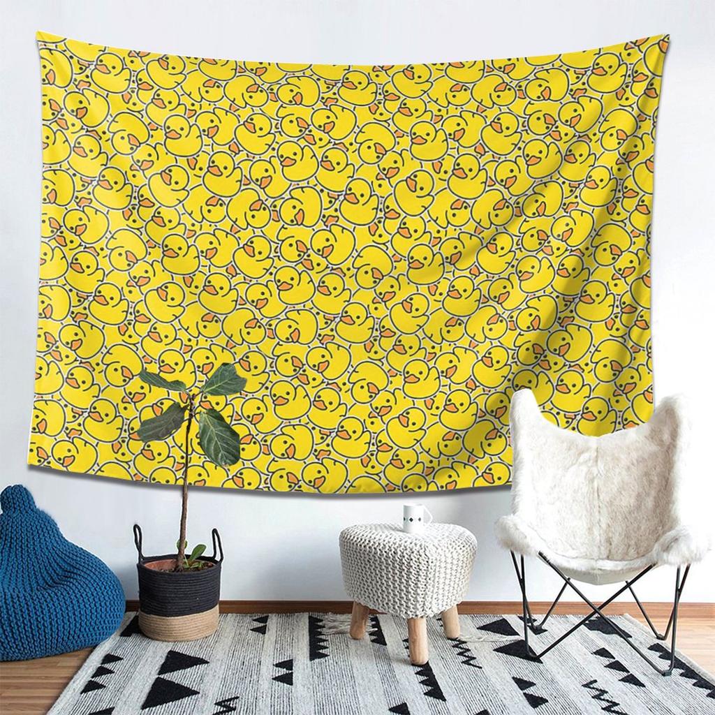 Yellow Classic Rubber Duck Tapestry Decor Art Aesthetic Tapestries for Living Room Bedroom Home Wall Cloth Wall Hanging