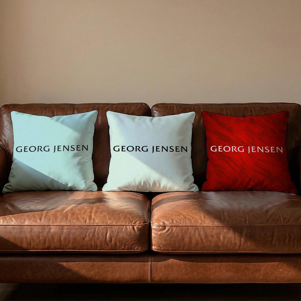 Georg Jensen Silver Jewelly Cushion Cover Soft Reversible Durable Pillow Cover MultiScene Use for Home Car Daily Comfort