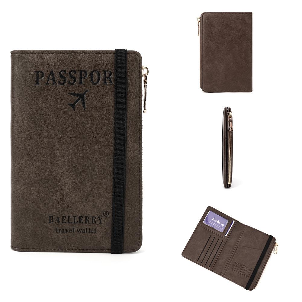 Baellerry Men and Women Short Purse Zipper Coin Purse Travel Wallet Passport Holder Unisex Card Holder