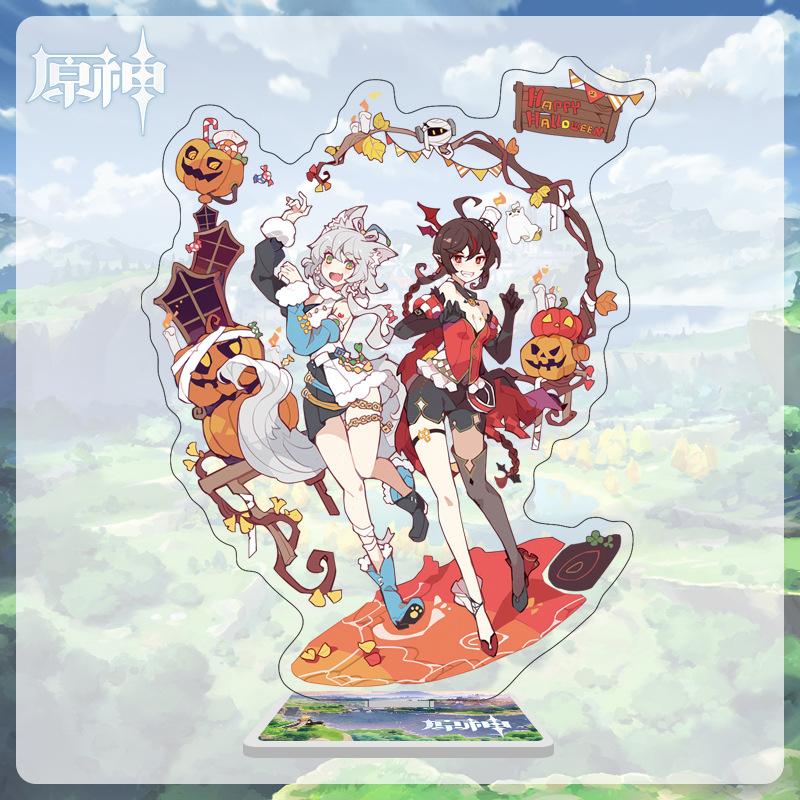 16cm Height  Acrylic Large Stand-up Display Featuring Characters From Mondstadt, Liyue, and Inazuma In Genshin Impact