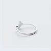 Whale Tail Silver Plated Ring Fashion Women Mermaid Tail Rings for Girls Silver Color Mermaid Tear Jewelry Femme Wholesale