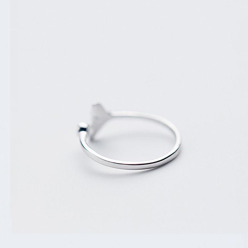 Whale Tail Silver Plated Ring Fashion Women Mermaid Tail Rings for Girls Silver Color Mermaid Tear Jewelry Femme Wholesale