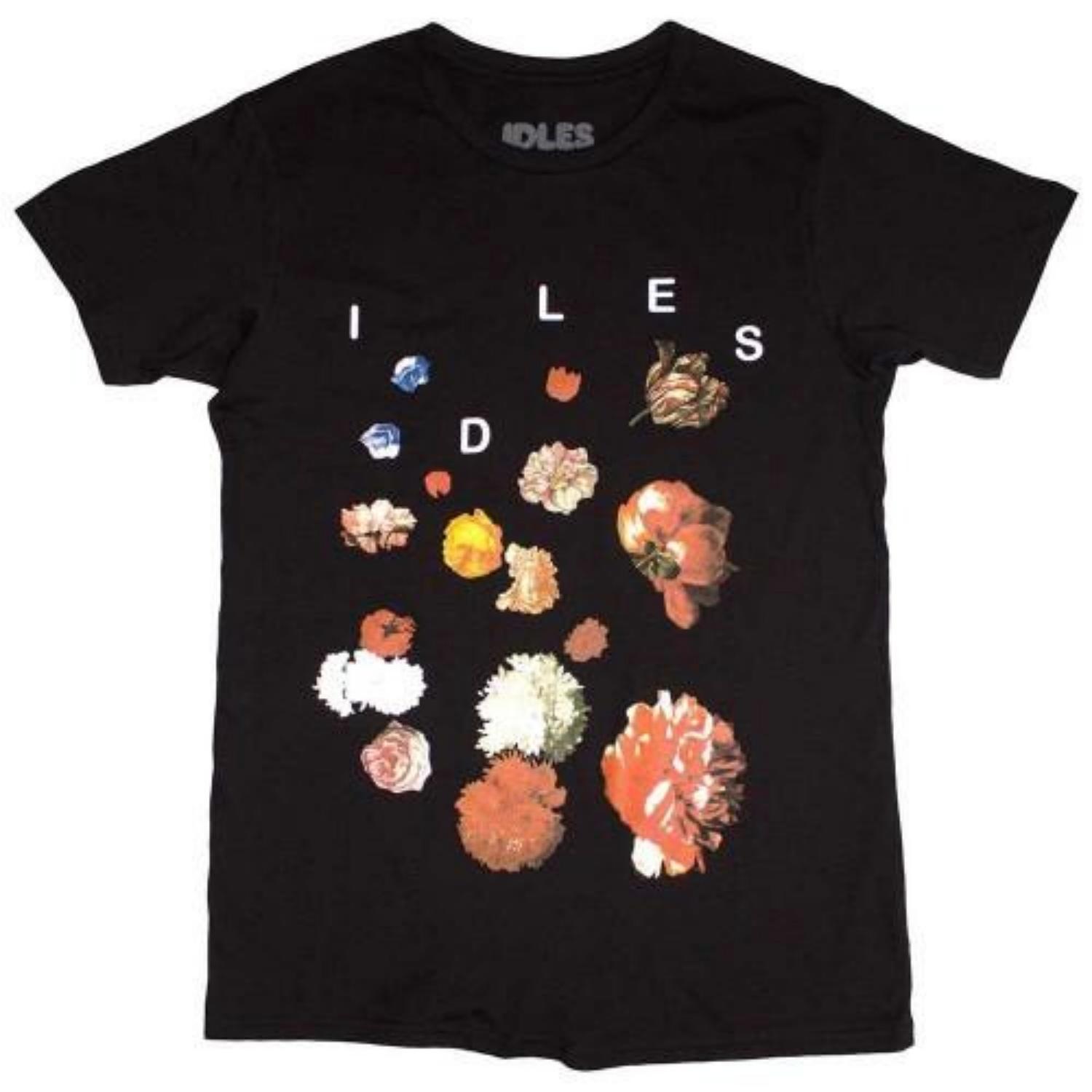 Idles Unisex Adult Flowers T-Shirt S чёрный