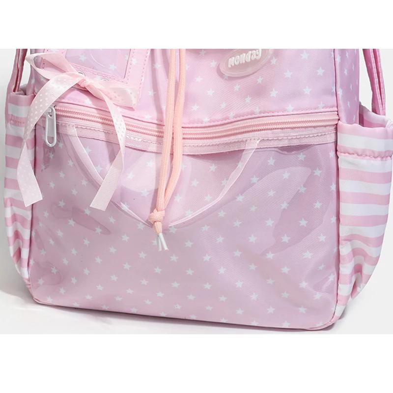 Itabag Harajuku Style Lolita Shoulder Drawstring Backpack Anime Merchandise Transparent Display Diy Tote Bag