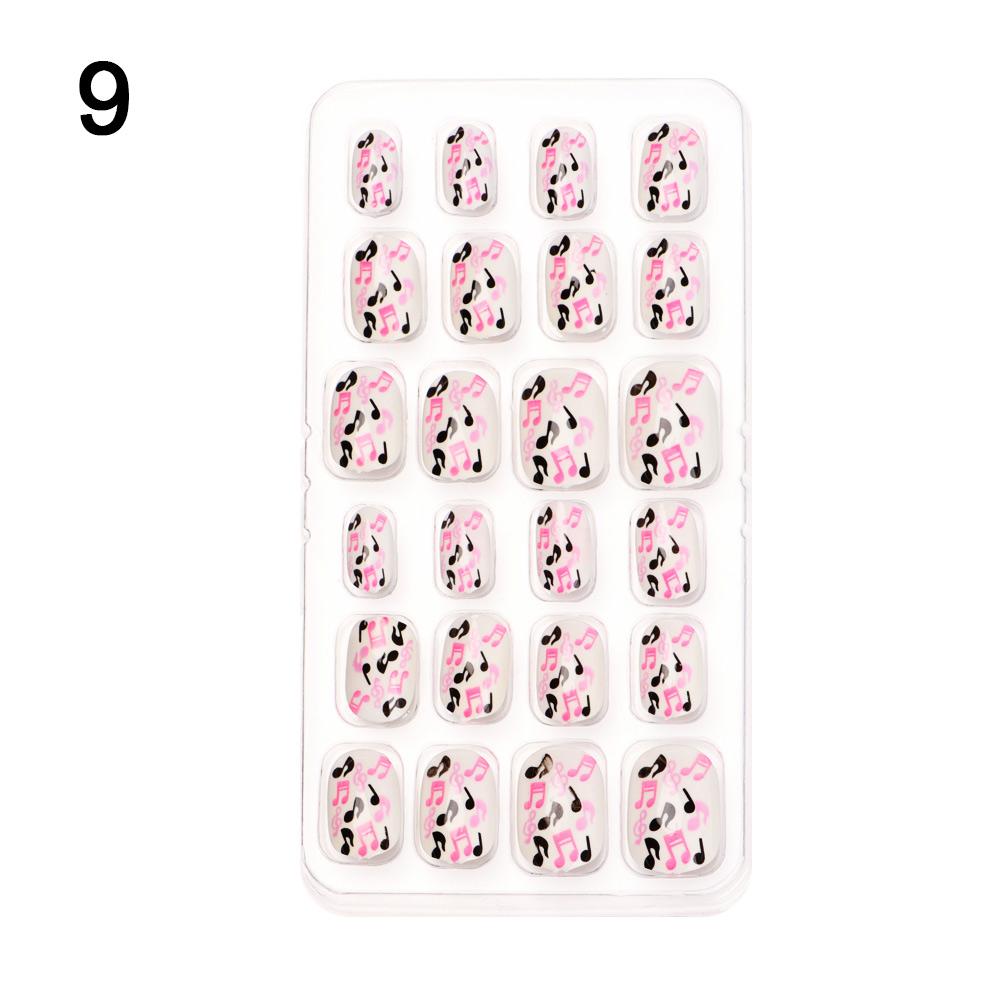 

Press On Nail Full Cover Artificial Nail Tips Wearable Fake Nails Child False Nails 9
