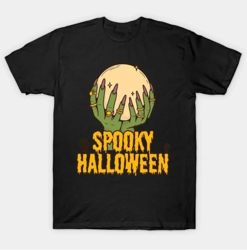 Scarecrow Halloween T-Shirt Spooky Moon Horror Art Tee L