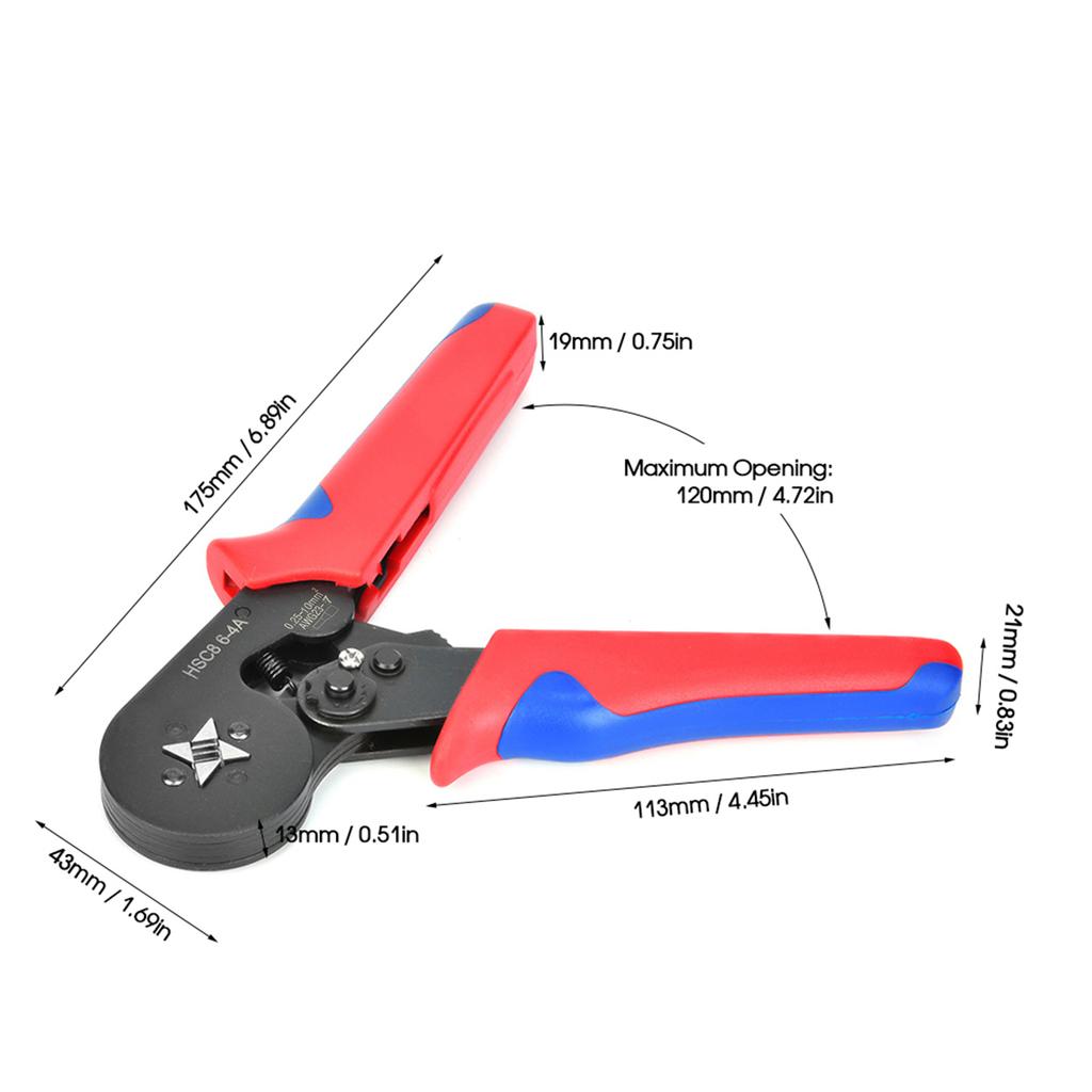 HSC8 64A Selbsteinstellende Ratschencrimpzange Ratschencrimpzange 0,25~10mm AWG237
