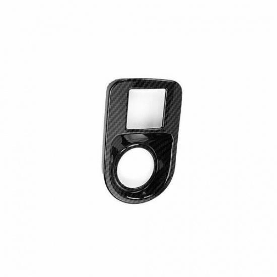 For Porsche Cayenne 18- Carbon Fiber Headlight Lamp Switch Panel Cover Trim