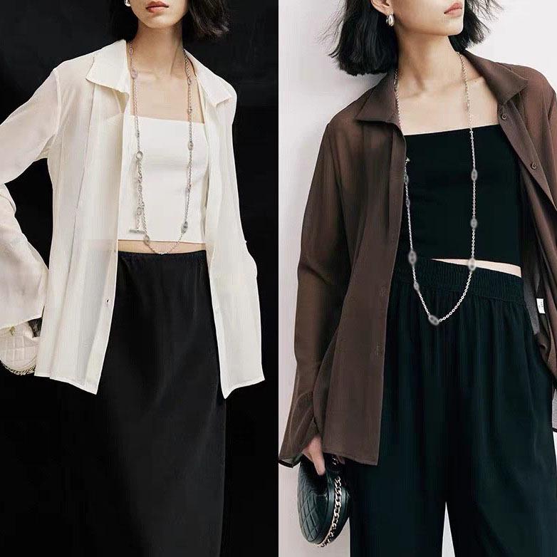 Stylish H-Letter Pig Nose Long Necklace Sweater Chain - High Quality Autumn & Winter Color Retention