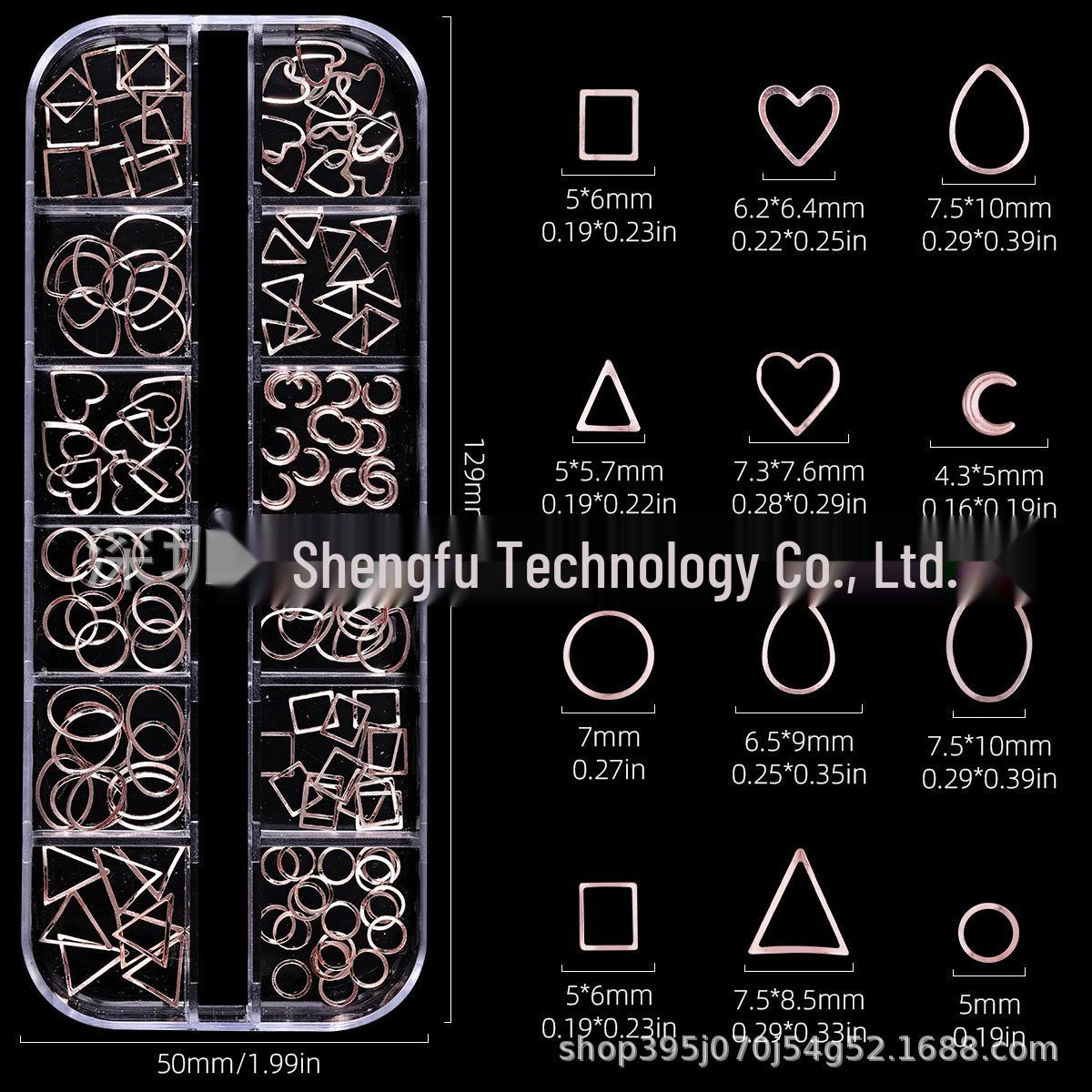 Rose Gold Alloy Rivet Nail Art & Hair Decoration
