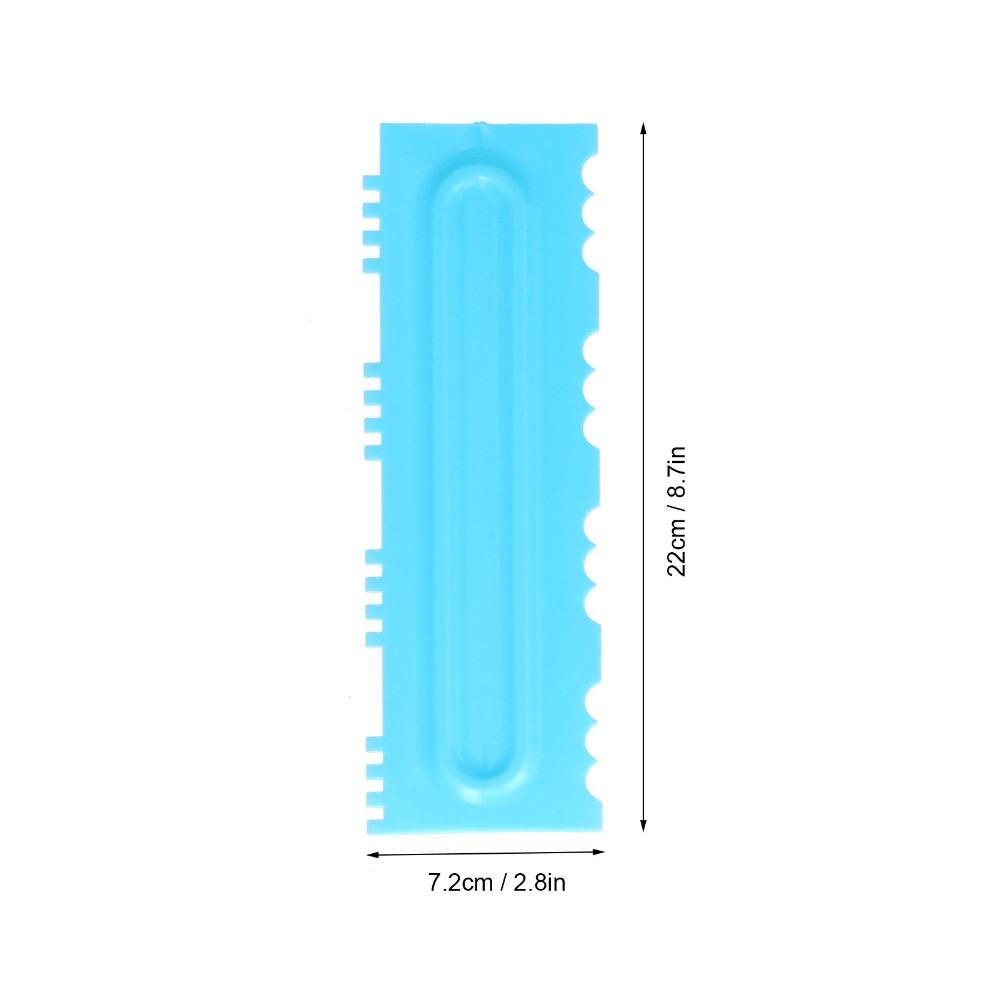 4PCS Patterned Edge Cake Decorating Scraper Plastic Icing Smoother Cake Decorating Comb DIY Baking