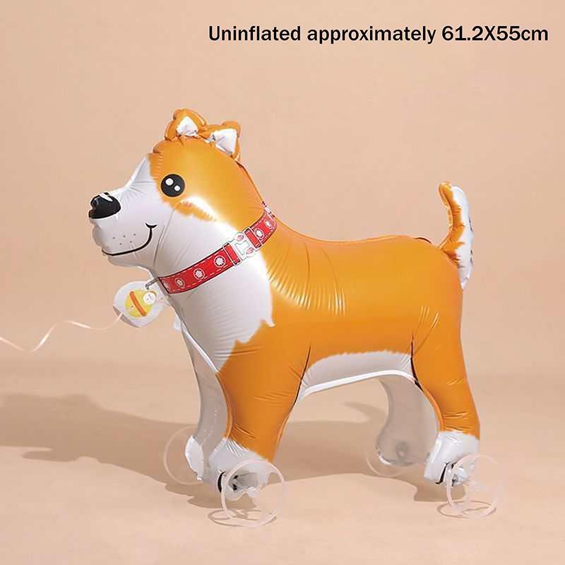 4D Cartoon Foil Balloons Elephant Stand Walking Balloon With Wheel For Kids Birthday Party Decoration Baby Shower