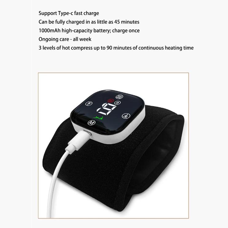 Masseur de poignet électrique multifonction, bracelet de vibration articulaire, pétrissage, compresse chaude, instrument de physiothérapie méridien