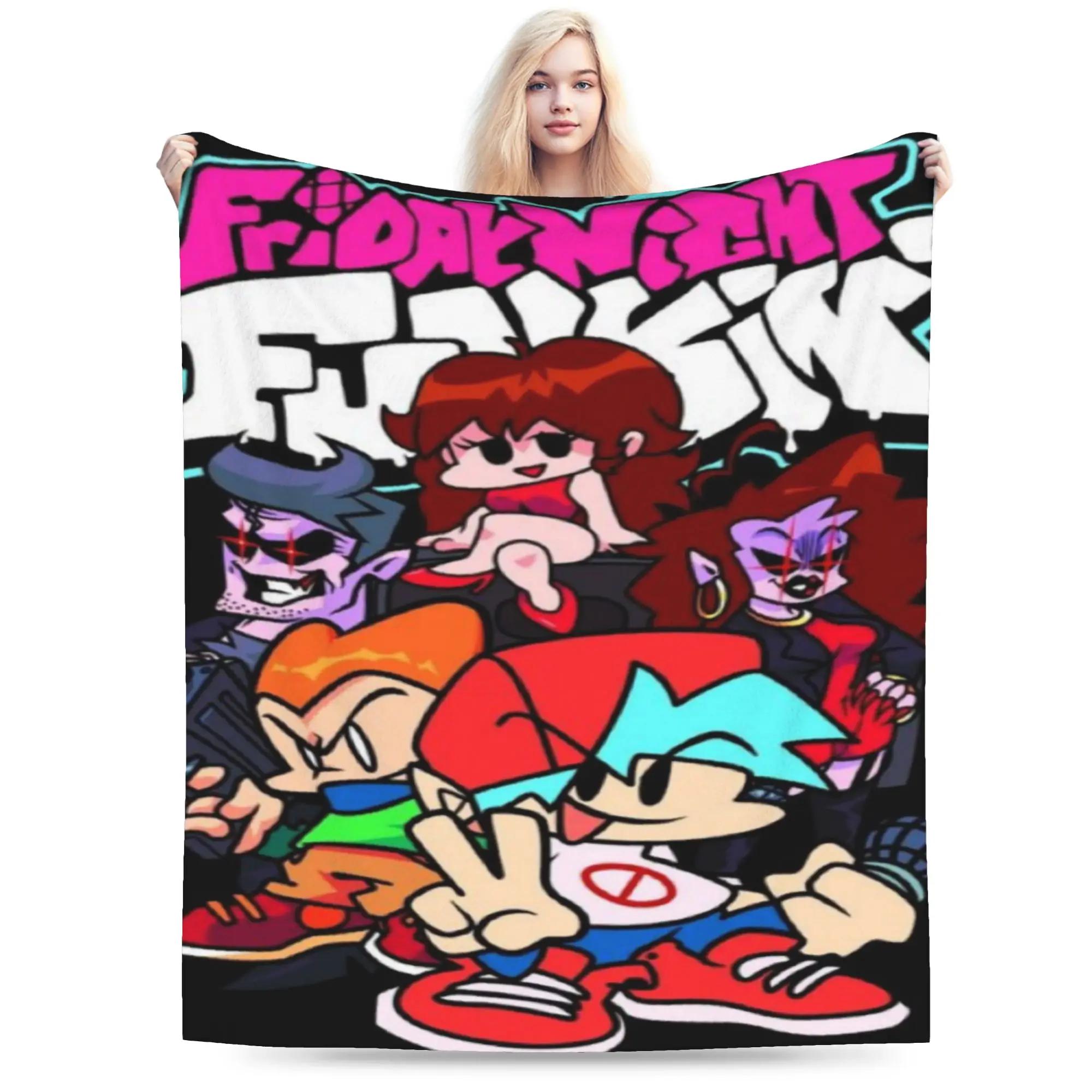 Funny Friday Night Funkin Blanket Super Soft Flannel Relax Throw Blanket Machine Washable 75x90cm
