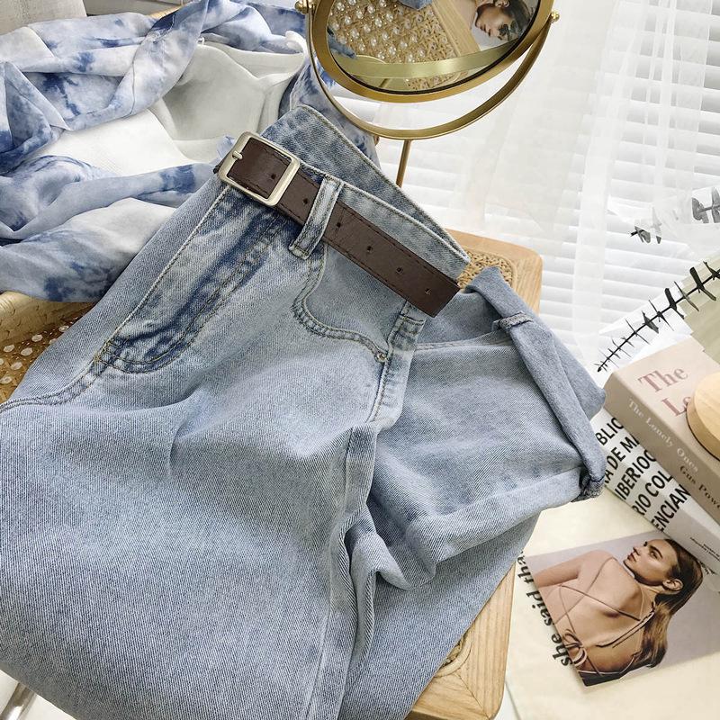 2021 Trendy Women's High-Waist Slimming Loose Denim Jeans