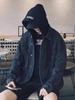 Men's Trendy Korean-Style Denim Hooded Jacket - Fake Two-Piece Autumn Top