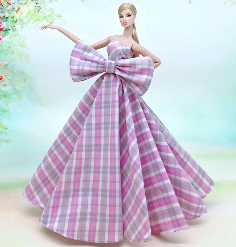 Luxuriöses Tüll-Hochzeitskleid für Puppen im Maßstab 1/6 mit langer Schleppe, farbenfrohes Kuchenschichten-Design, Puppenkleidung für Puppendekorationen