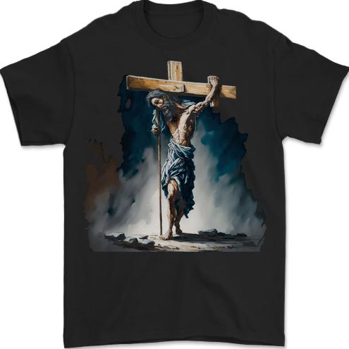 Jesus Christ Carrying His Cross Unisexs TShirt 100 Cotton S